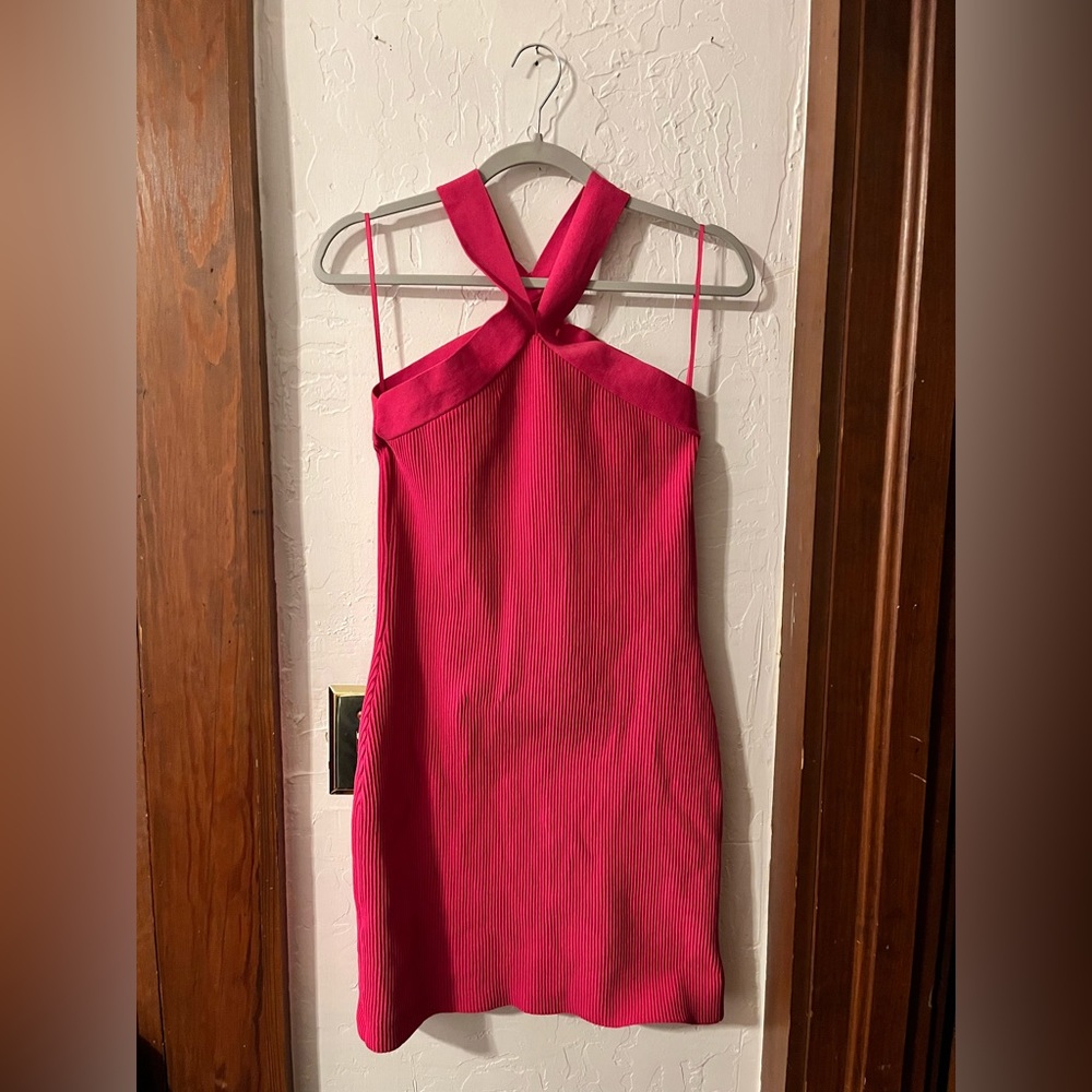 Babaton-SCULPT KNIT CRISS CROSS DRESS